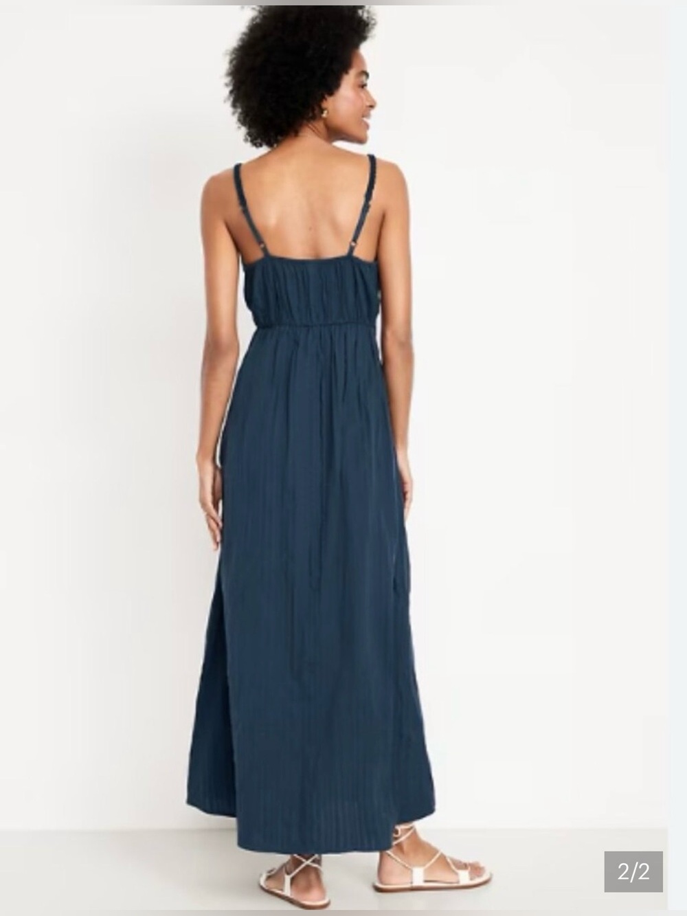 Old Navy Maxi Dress Crochet Bodice Dark Teal Sz 2X - Picture 4 of 9